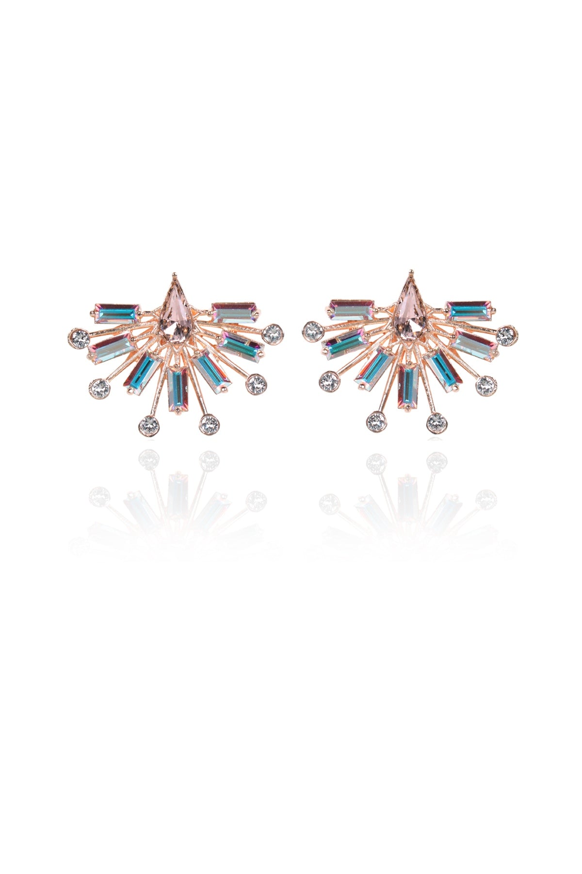 Buy Tear Drop Crystal Studs For Women Online at ScrollnShops